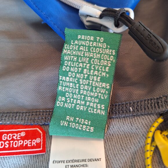 LL Bean Jacket Mens Medium Blue Gore Windstopper Soft Shell Lined Outdoor Hiking - Picture 8 of 14